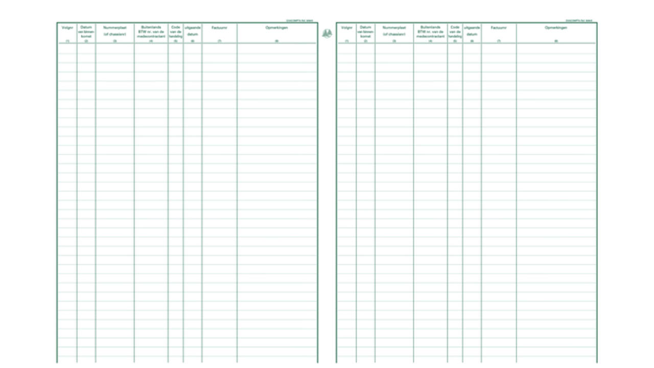 Register Piqure garagisten 320x250mm 80vel assorti