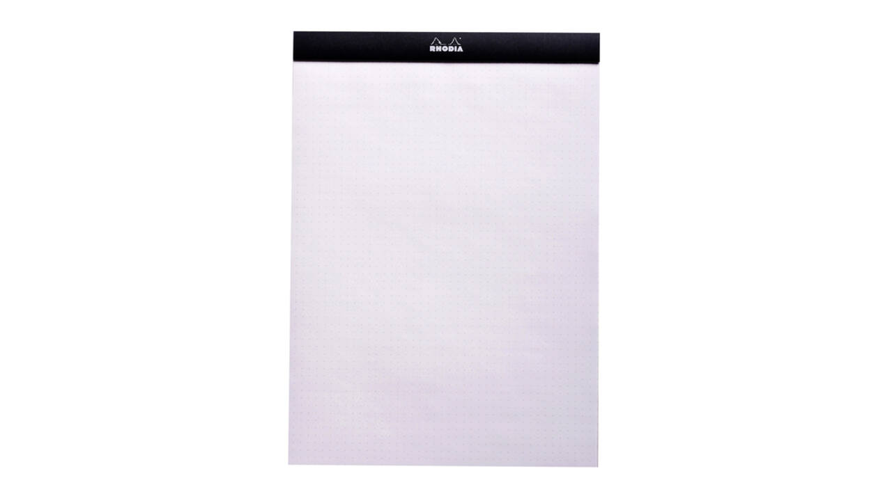 Schrijfblok Rhodia A4 dots 80 vel 80gr zwart