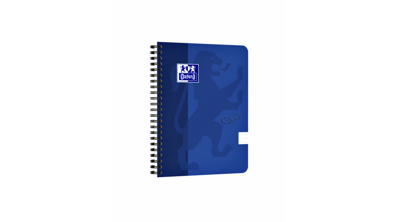 Spiraalblok Oxford Touch A5 lijn 140 pagina's 80gr blauw