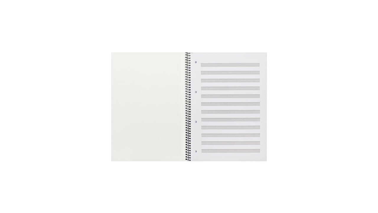 Collegeblok Oxford A4+ muziek 4-gaats 100 pagina's 80gr blauw