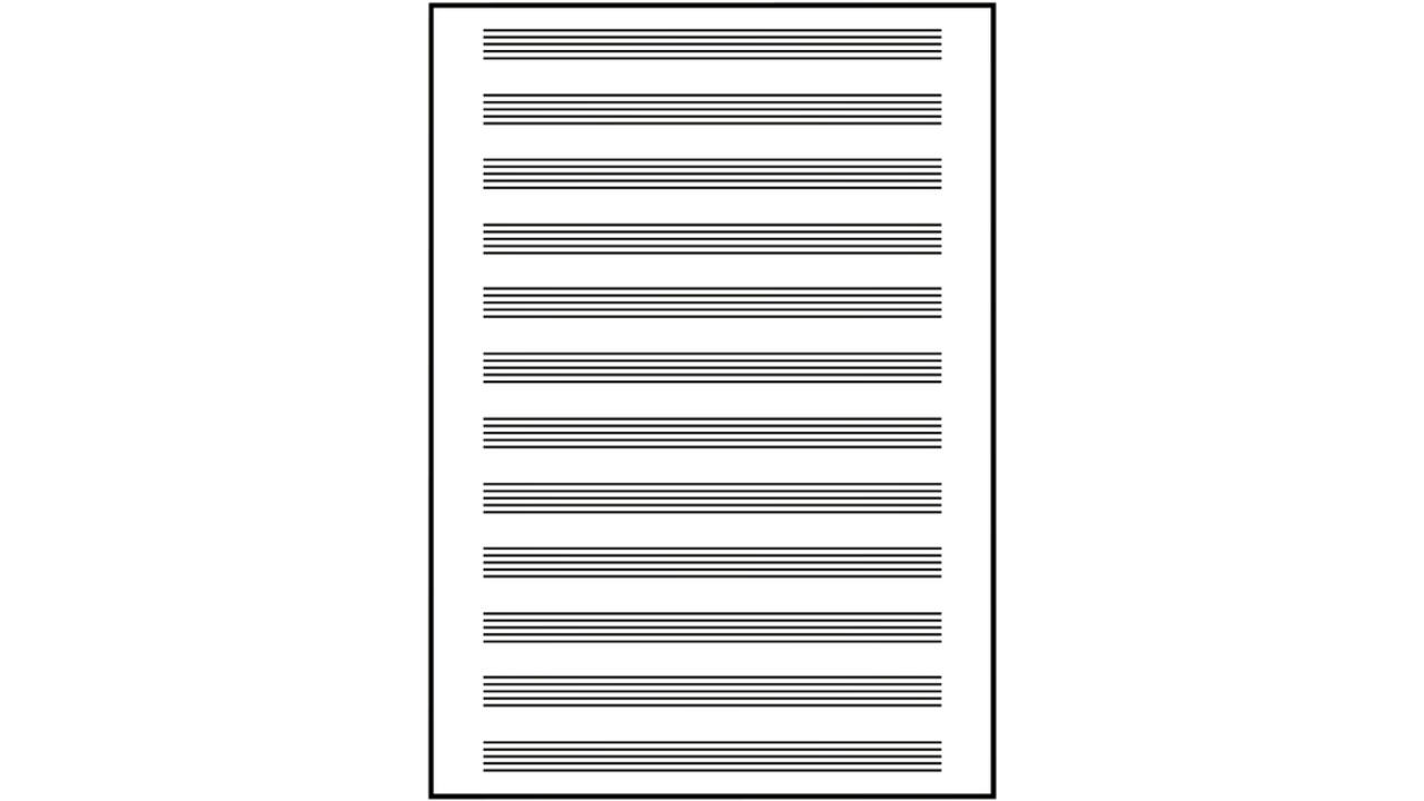 Collegeblok Oxford A4+ muziek 4-gaats 100 pagina's 80gr blauw
