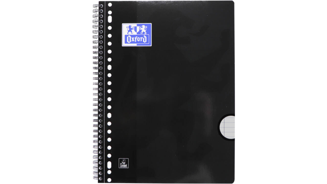 Collegeblok Oxford School A4+ lijn 23-gaats 160 pagina's 80gr voordeelpak assorti 3 stuks