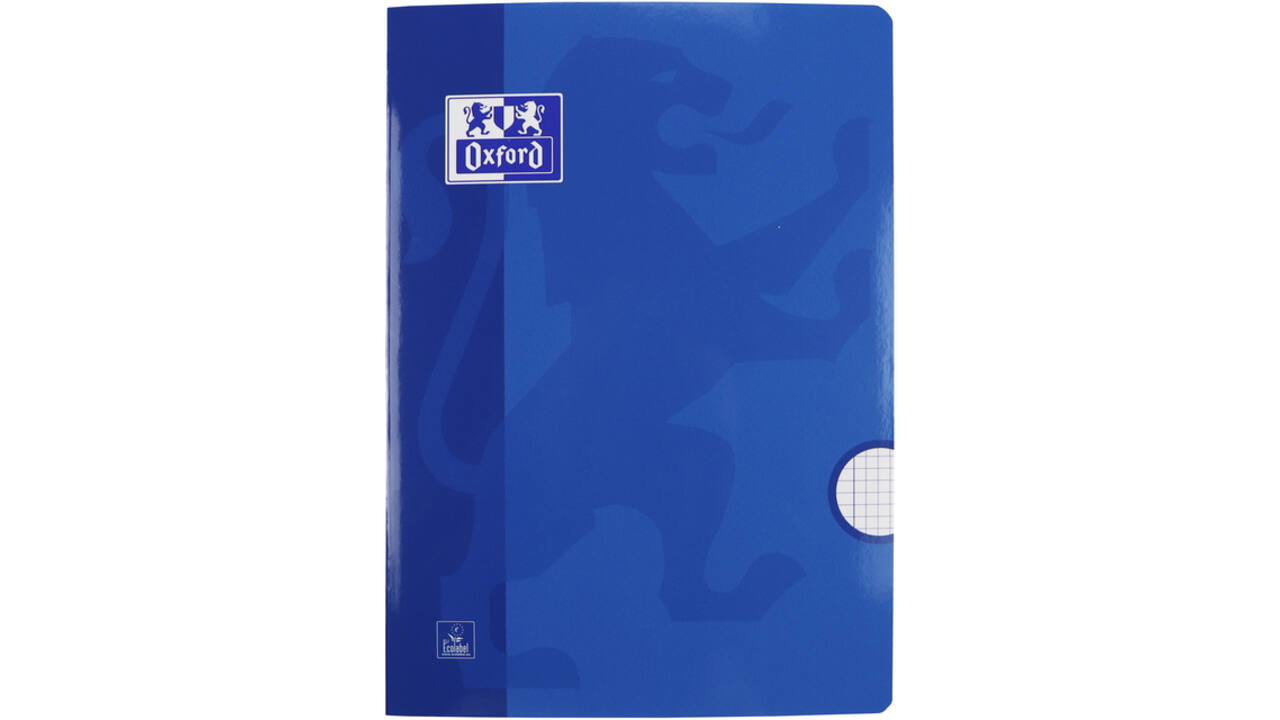 Schrift Oxford School A4 ruit 5x5mm 72 pagina's 80gr assorti