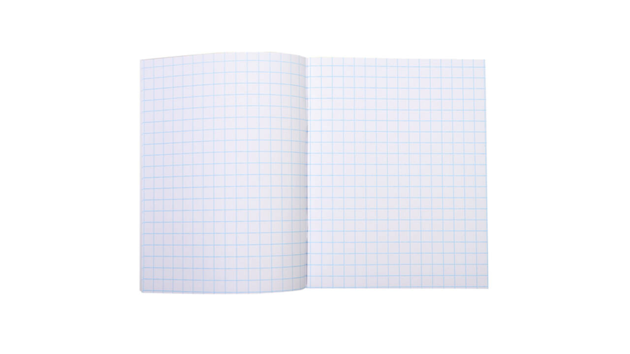 Schrift Qbasic 210x165mm ruit 10mm 80blz 70gr assorti