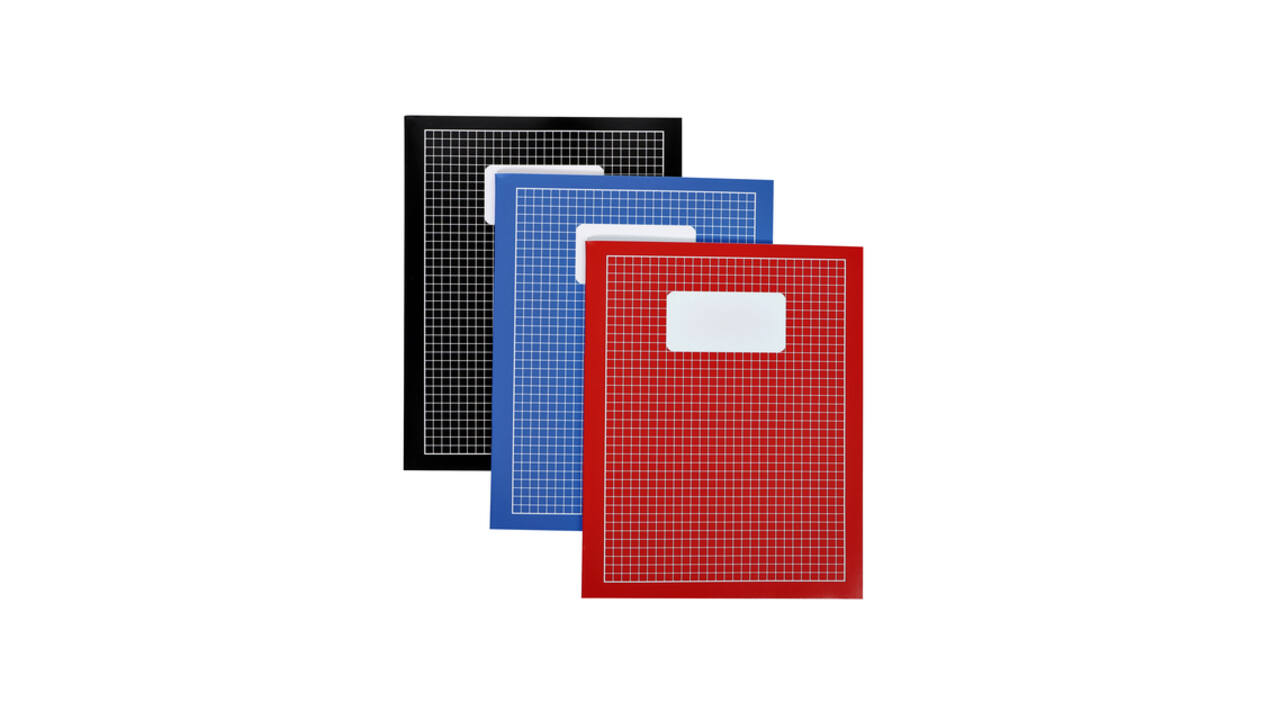 Schrift Qbasic 210x165mm ruit 5mm 80blz 70gr assorti
