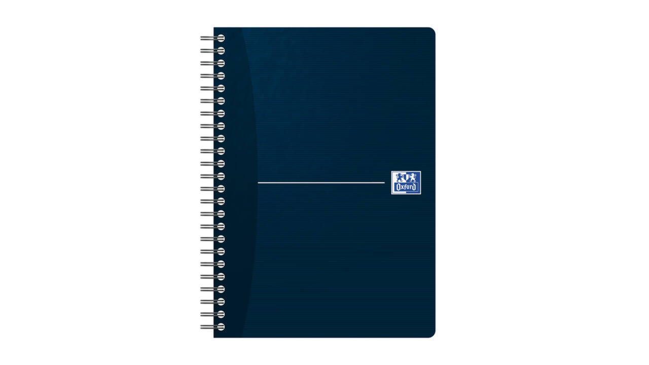 Spiraalblok Oxford Essentials A5 lijn 180 pagina's 80gr assorti