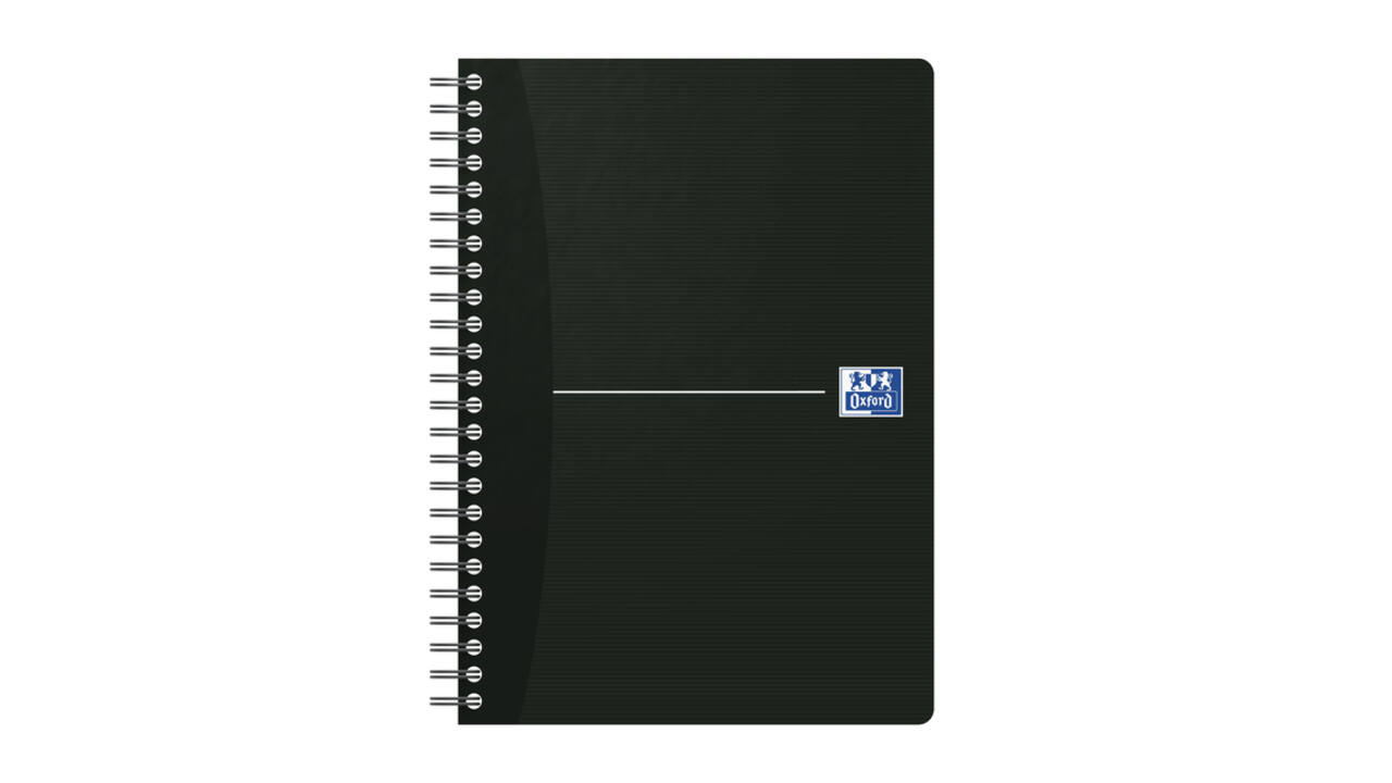 Spiraalblok Oxford Essentials A5 lijn 180 pagina's 80gr assorti
