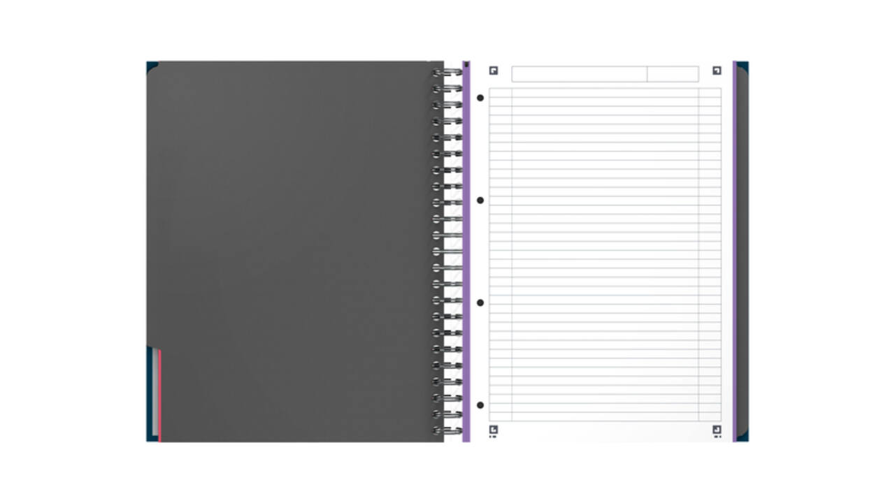 Collegeblok Oxford Office Essentials Europeanbook A4+ 4-gaats 120 pagina's assorti