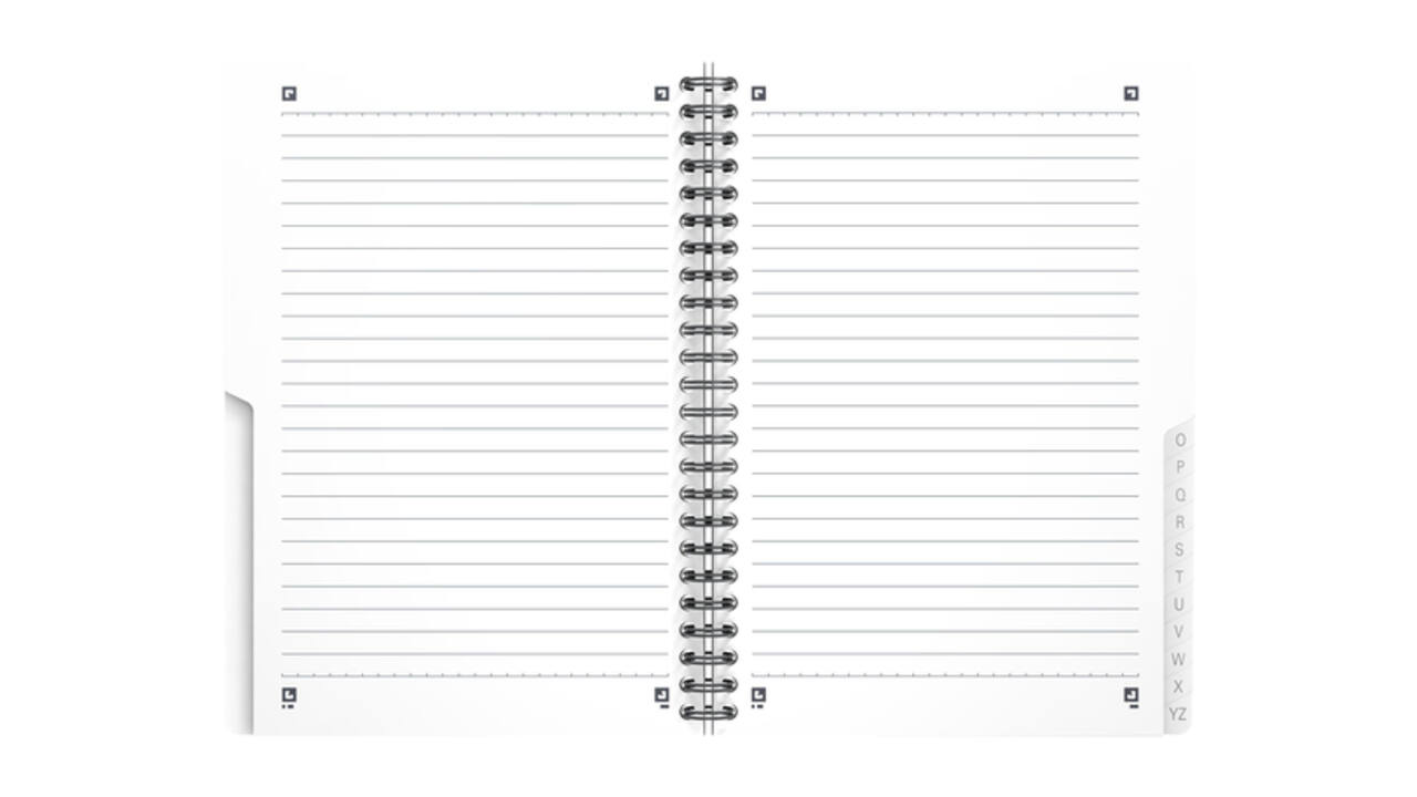 Indexboek Oxford Urban Mix A5 90vel alfabet lijn