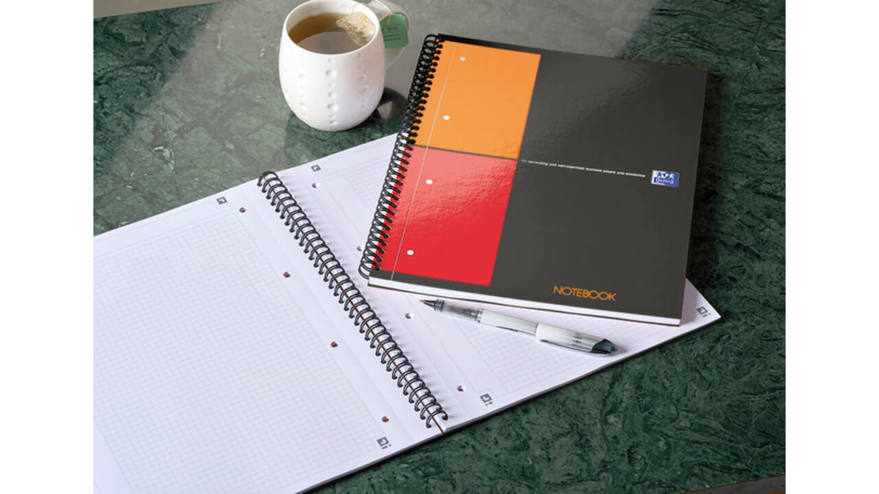 Spiraalblok Oxford International Notebook A4+ ruit 5mm