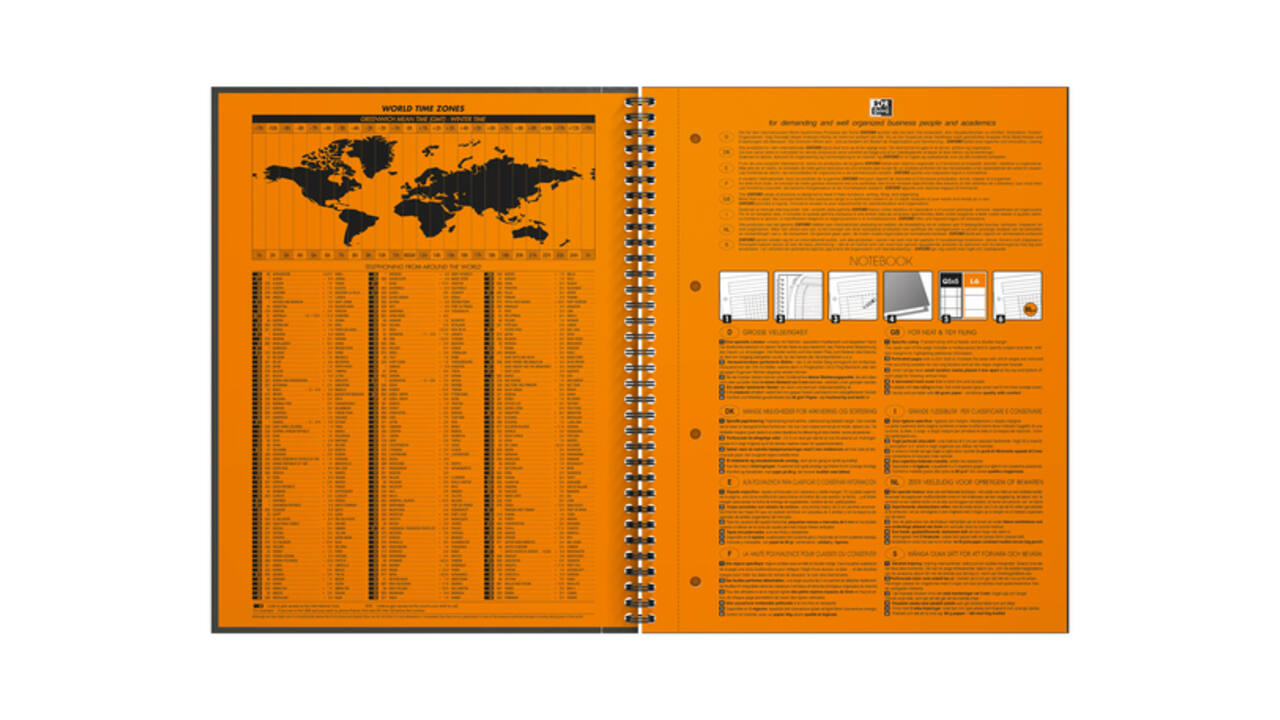 Spiraalblok Oxford International Notebook A4+ ruit 5mm