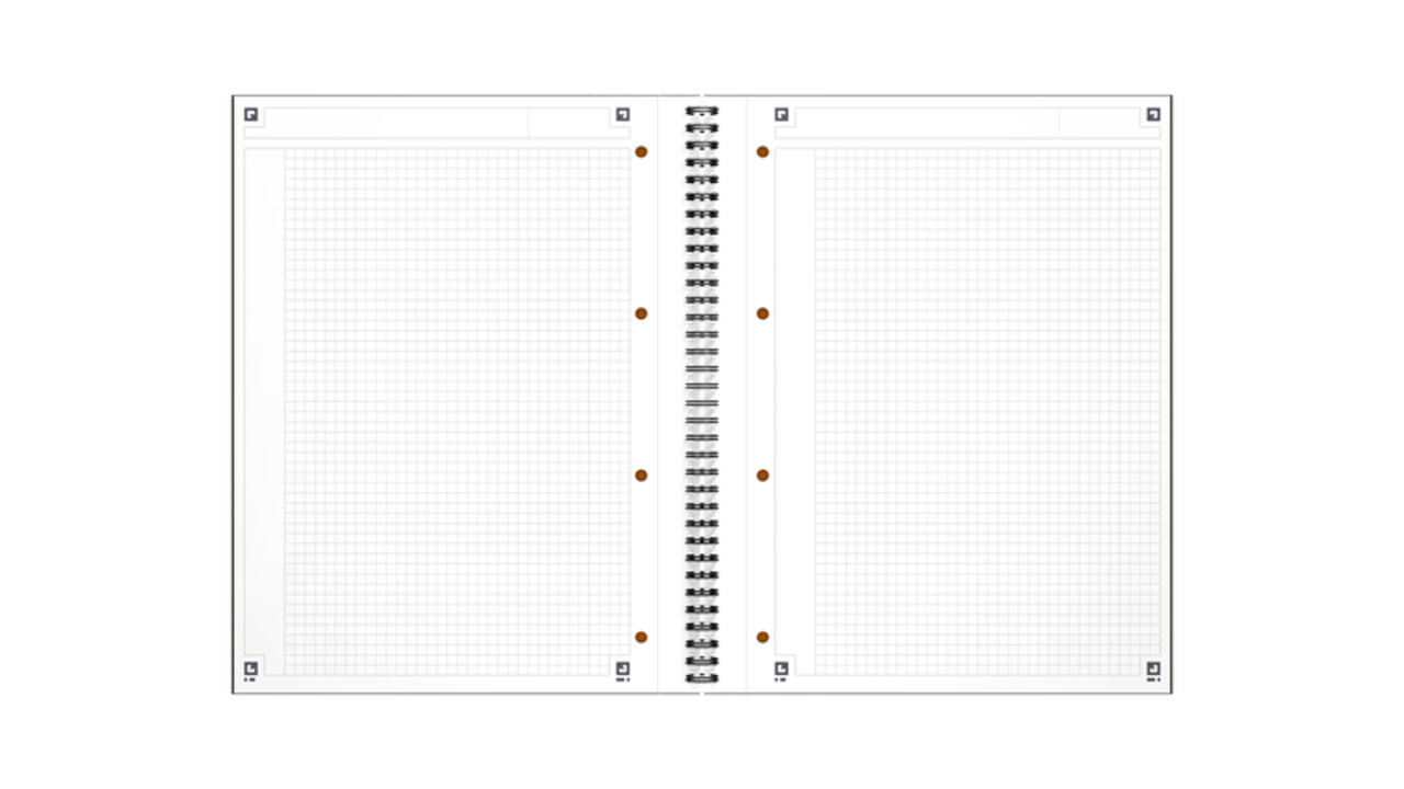 Spiraalblok Oxford International Notebook A4+ ruit 5mm