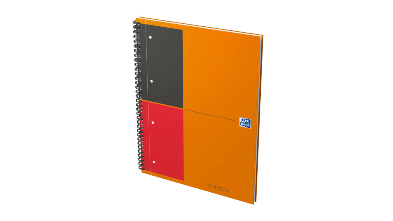 Spiraalblok Oxford International Notebook A4+ 160 pagina's lijn