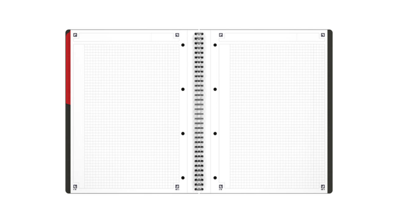 Spiraalblok Oxford International Activebook A4+ 160 pagina's ruit 5mm