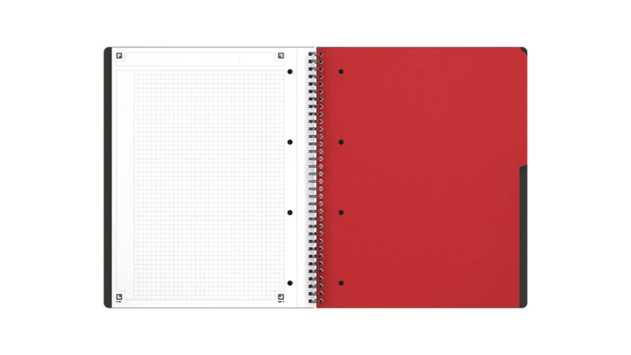 Spiraalblok Oxford International Activebook A4+ 160 pagina's ruit 5mm