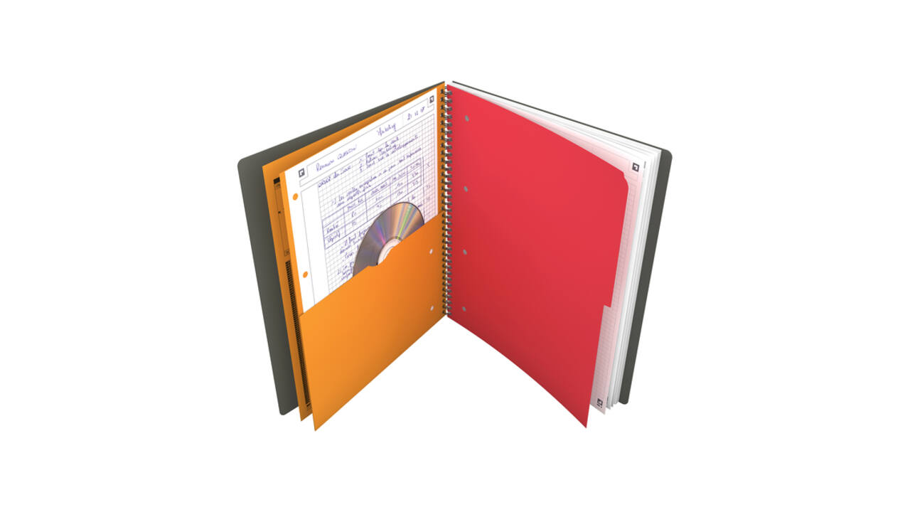 Spiraalblok Oxford International Activebook A4+ 160 pagina's ruit 5mm
