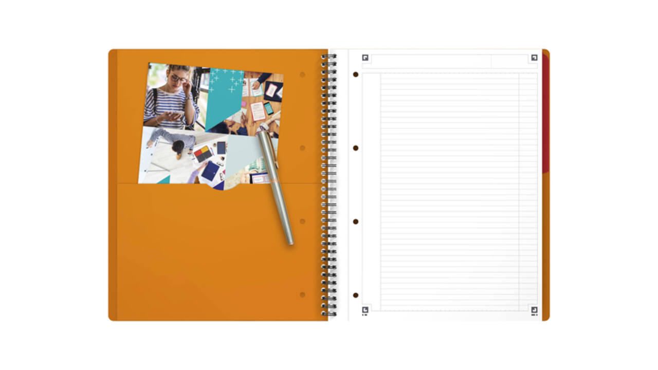 Spiraalblok Oxford International Activebook A4+ 160 pagina's lijn