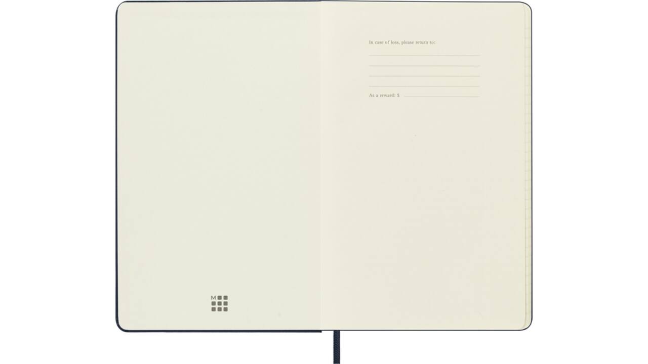 Notitieboek Moleskine large 130X210mm lijn hard cover sapphire blue
