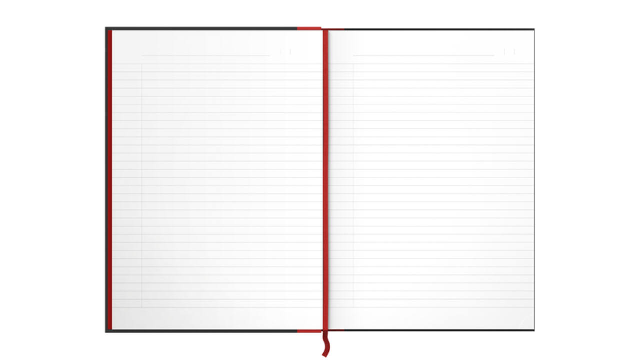 Notitieboek Oxford Black n' Red A4 96vel lijn