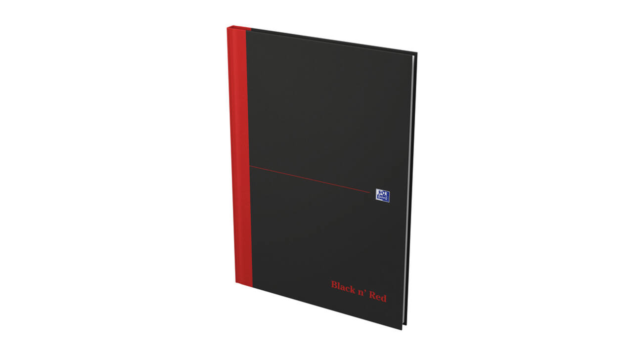 Notitieboek Oxford Black n' Red A4 96vel ruit 5mm