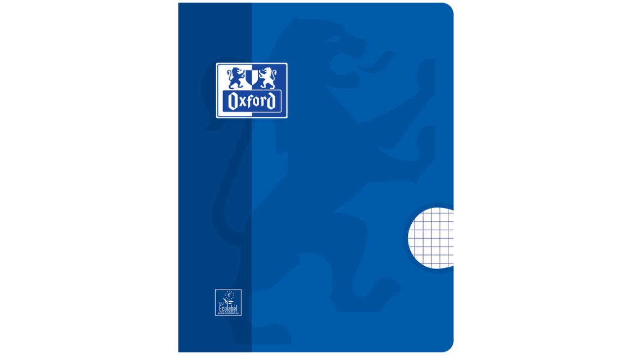 Schrift Oxford School A5 ruit 5x5mm 72 pagina's 80gr assorti
