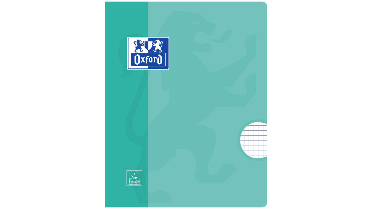 Schrift Oxford School A5 ruit 5x5mm 72 pagina's 80gr assorti