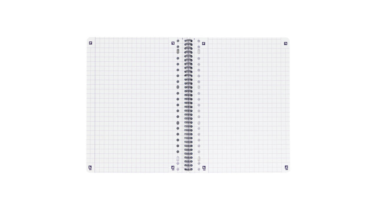 Collegeblok Oxford School A4 ruit 10x10mm 23-gaats 160 pagina's 80gr assorti