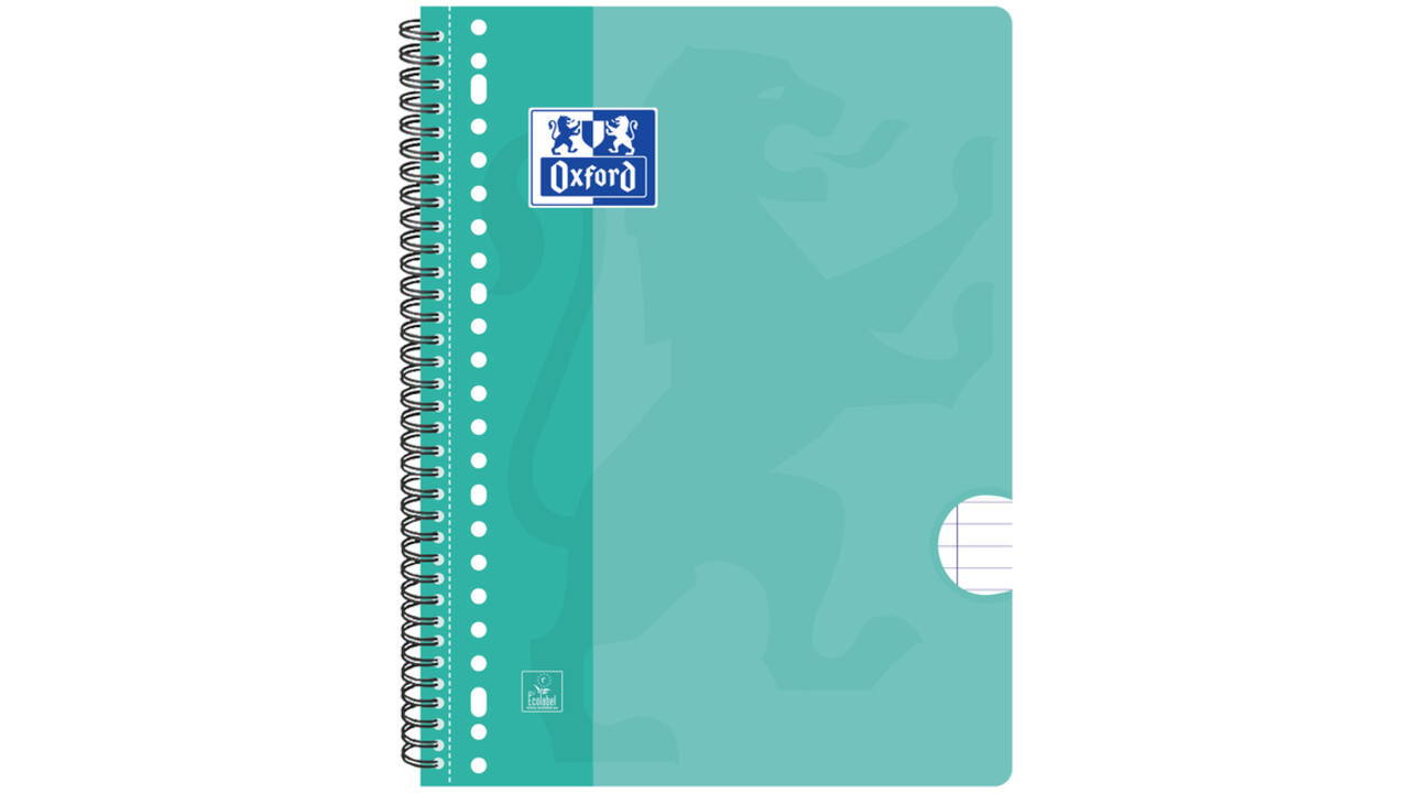 Collegeblok Oxford School A4+ lijn 23-gaats 160 pagina's 80gr assorti