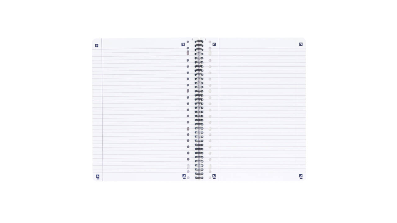Collegeblok Oxford School A4+ lijn 23-gaats 160 pagina's 80gr assorti