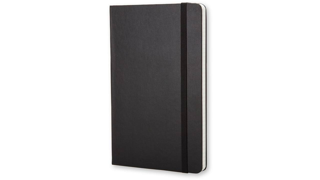 Notitieboek Moleskine large 130x210mm ruit 5x5 hard cover zwart