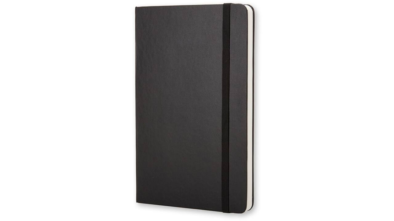 Notitieboek Moleskine large 130x210mm blanco hard cover zwart