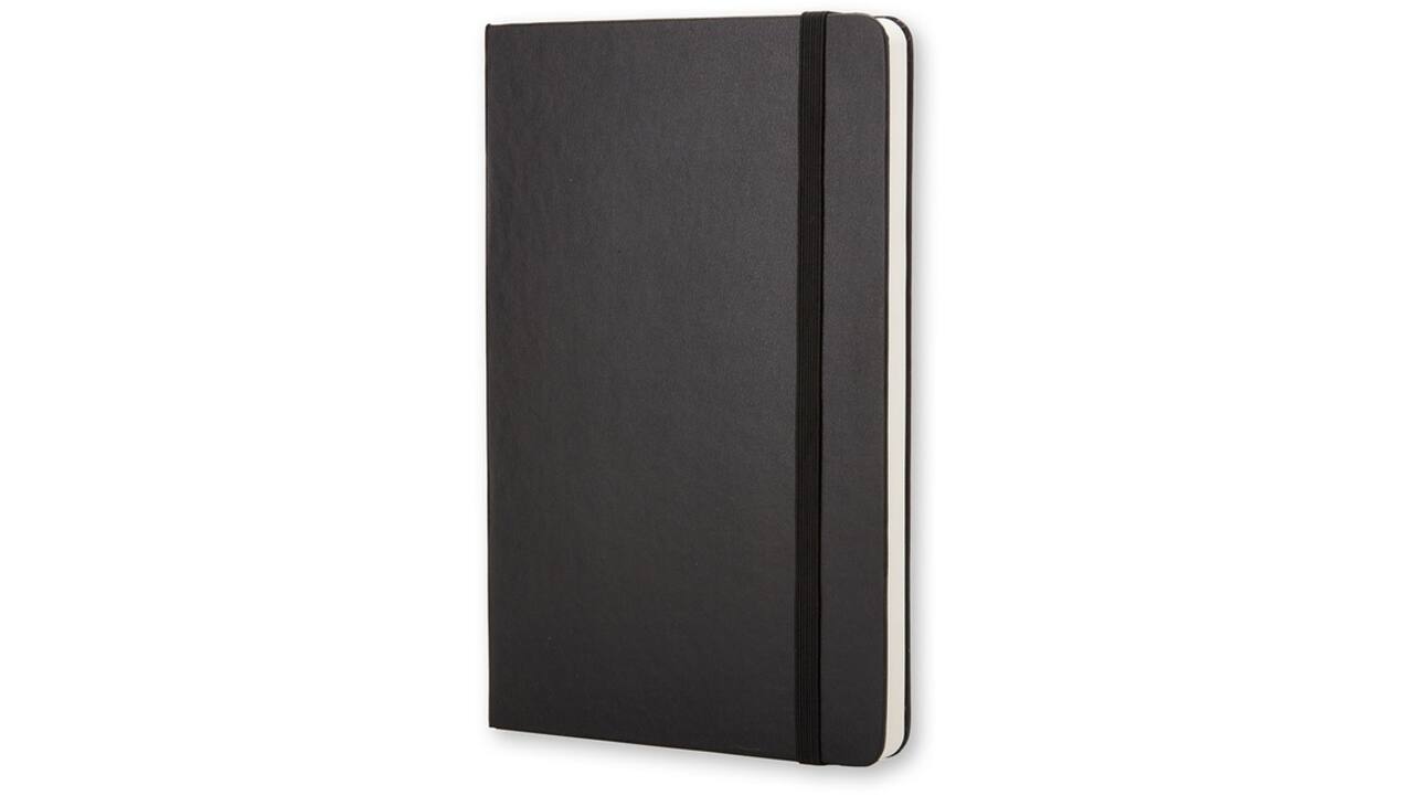 Notitieboek Moleskine pocket 90x140mm blanco hard cover zwart