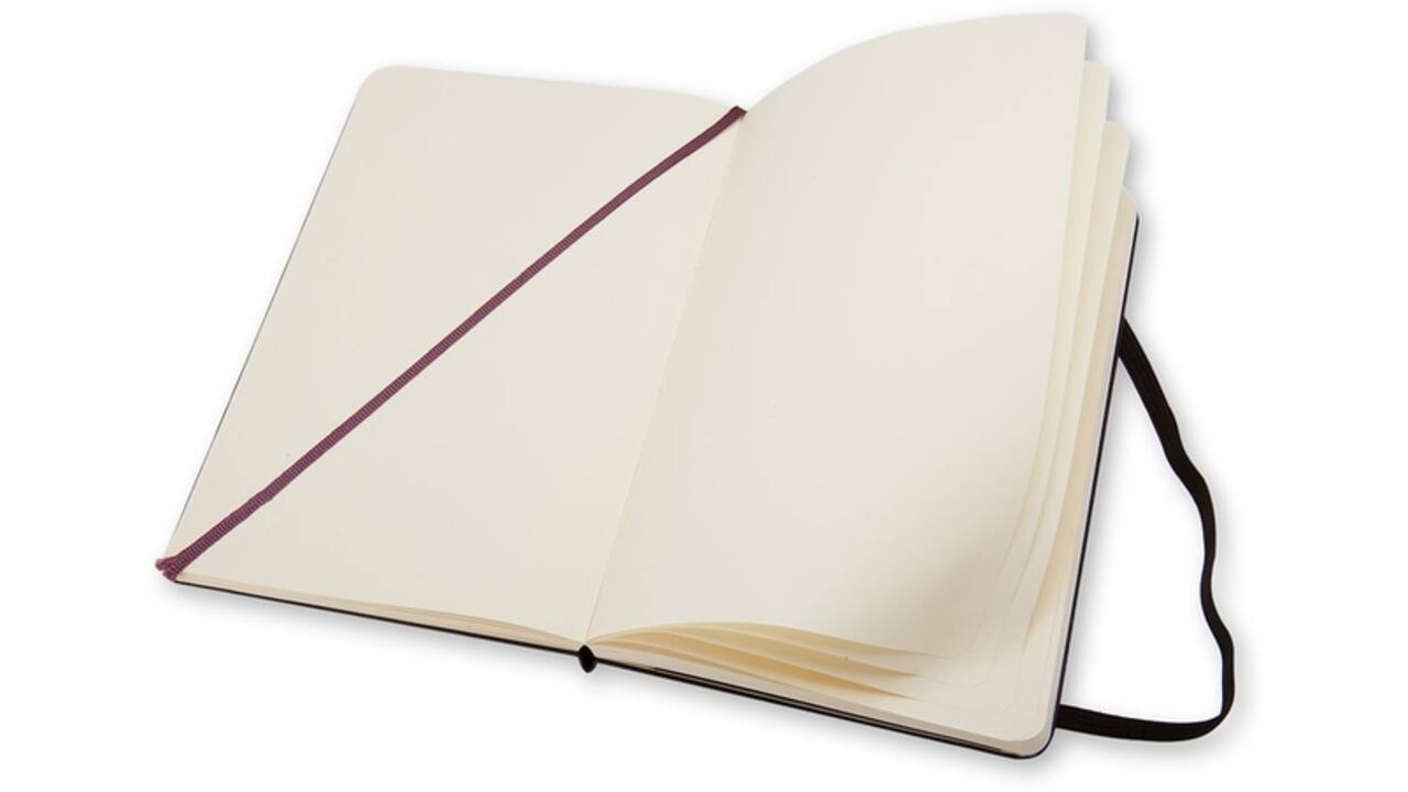 Notitieboek Moleskine pocket 90x140mm blanco hard cover zwart