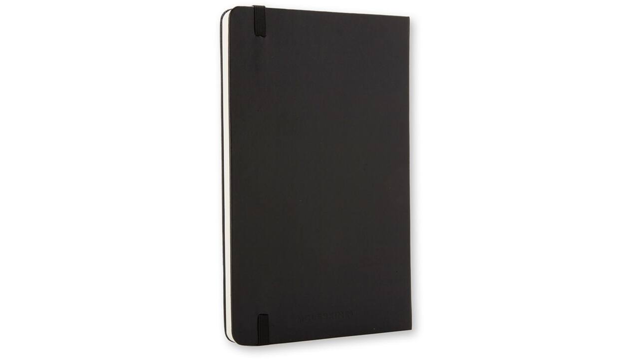 Notitieboek Moleskine pocket 90x140mm blanco hard cover zwart