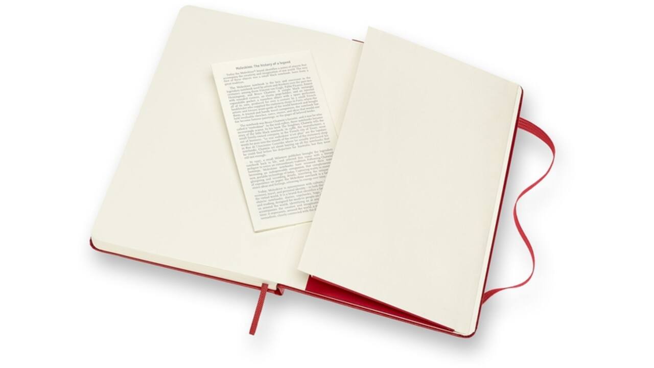Notitieboek Moleskine large 130x210mm lijn hard cover  rood