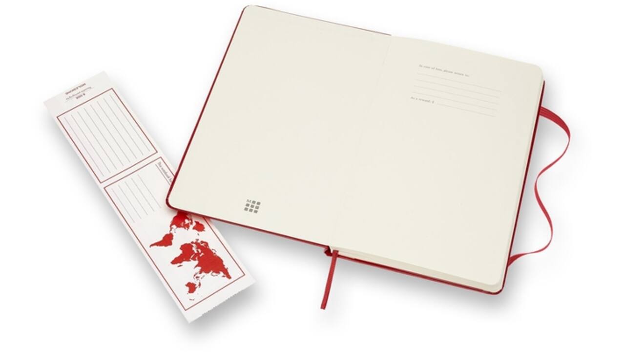 Notitieboek Moleskine large 130x210mm lijn hard cover  rood