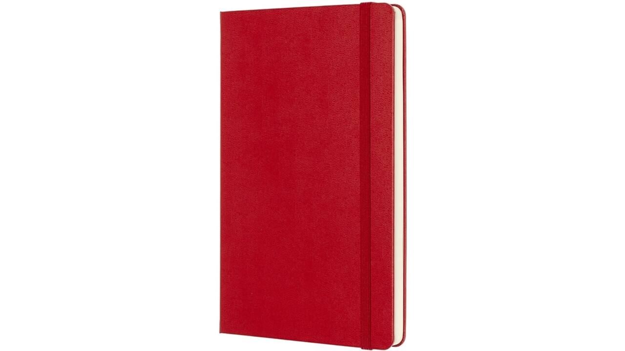 Notitieboek Moleskine large 130x210mm blanco hard cover rood