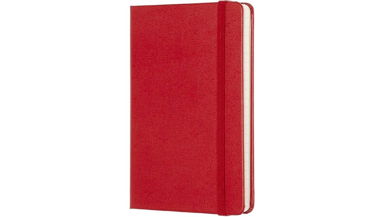 Notitieboek Moleskine pocket 90x140mm lijn hard cover rood