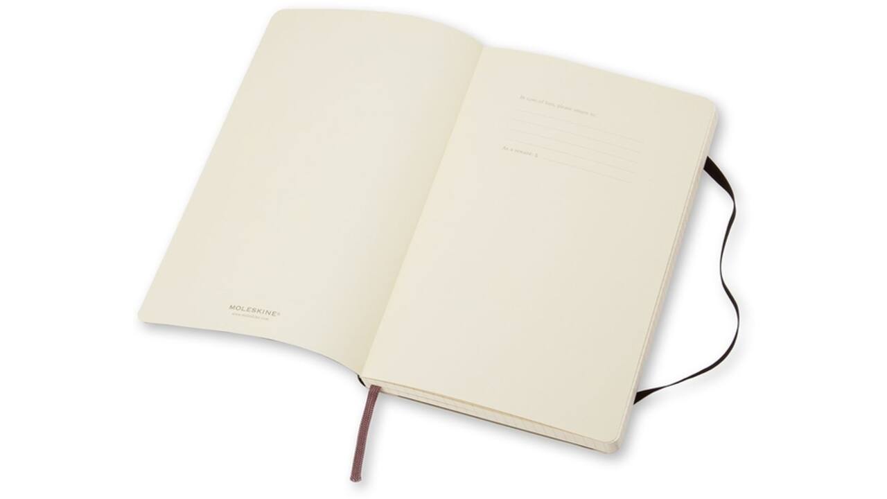 Notitieboek Moleskine XL 190x250mm lijn soft cover zwart