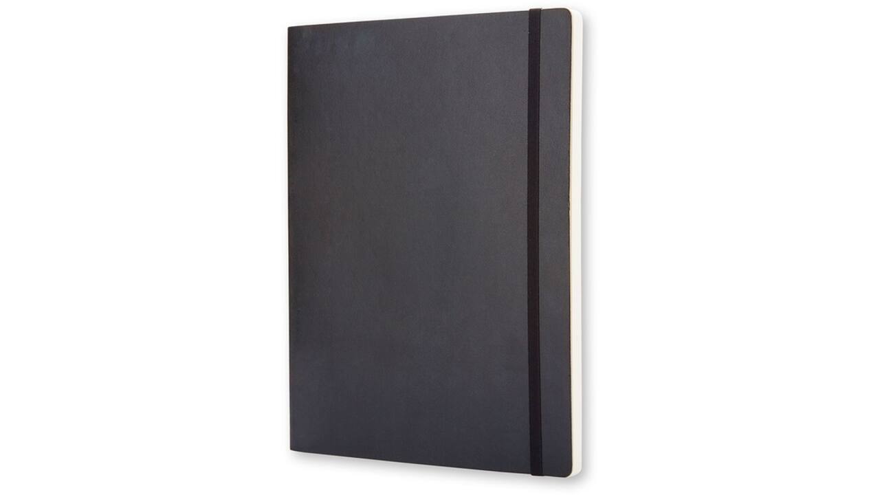 Notitieboek Moleskine XL 190x250mm blanco soft cover zwart