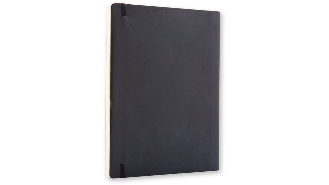 Notitieboek Moleskine XL 190x250mm blanco soft cover zwart