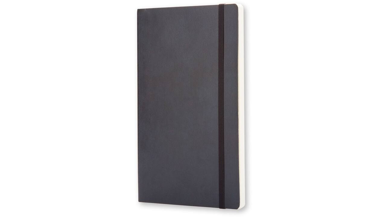 Notitieboek Moleskine large 130x210mm blanco soft cover zwart