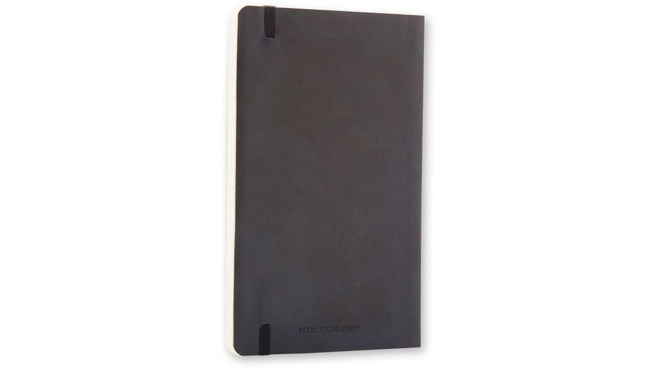 Notitieboek Moleskine large 130x210mm blanco soft cover zwart