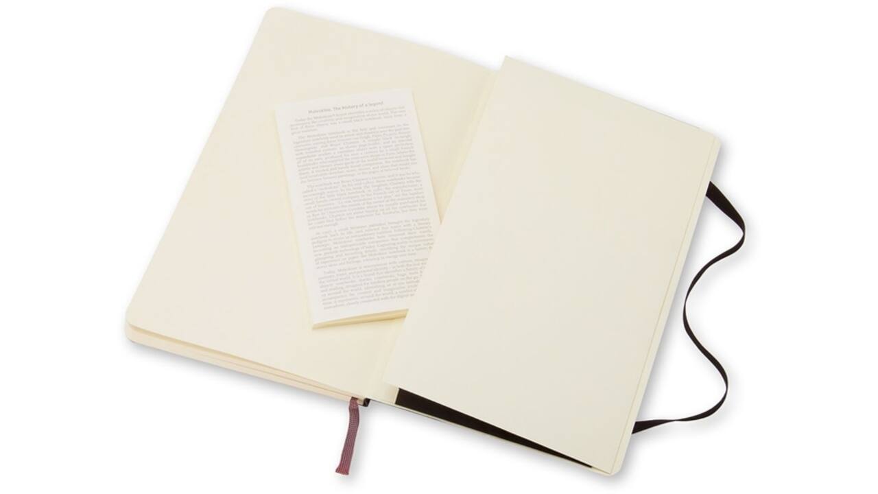 Notitieboek Moleskine pocket 90x140mm lijn soft cover zwart