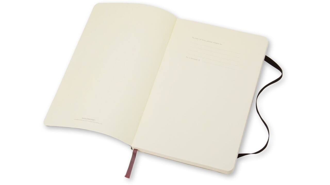 Notitieboek Moleskine pocket 90x140mm lijn soft cover zwart