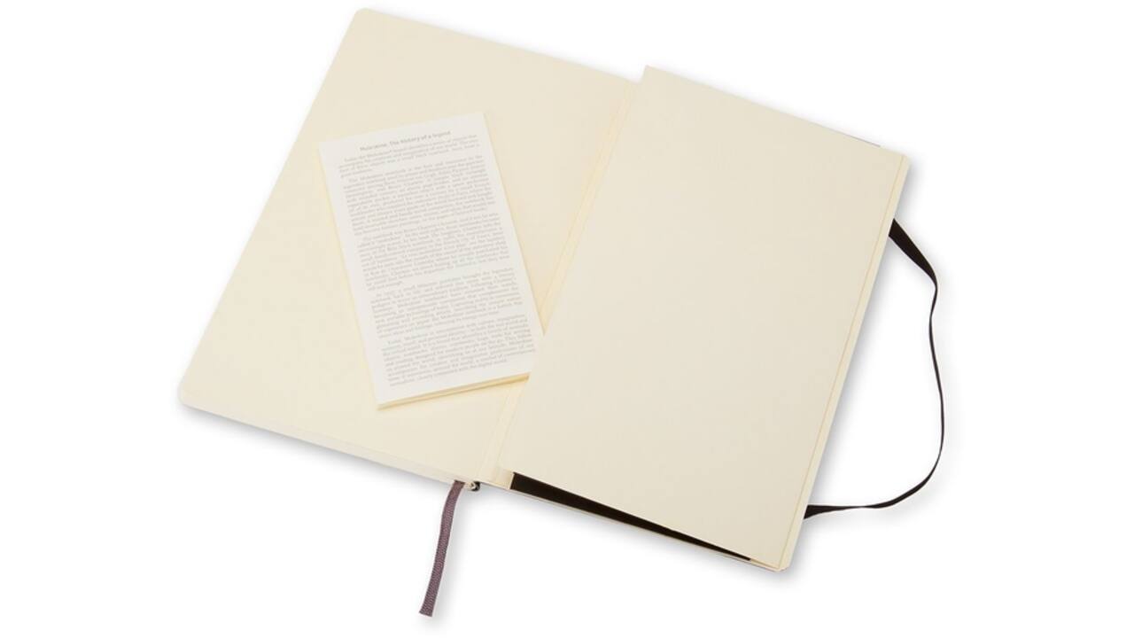 Notitieboek Moleskine pocket 90x140mm blanco soft cover zwart