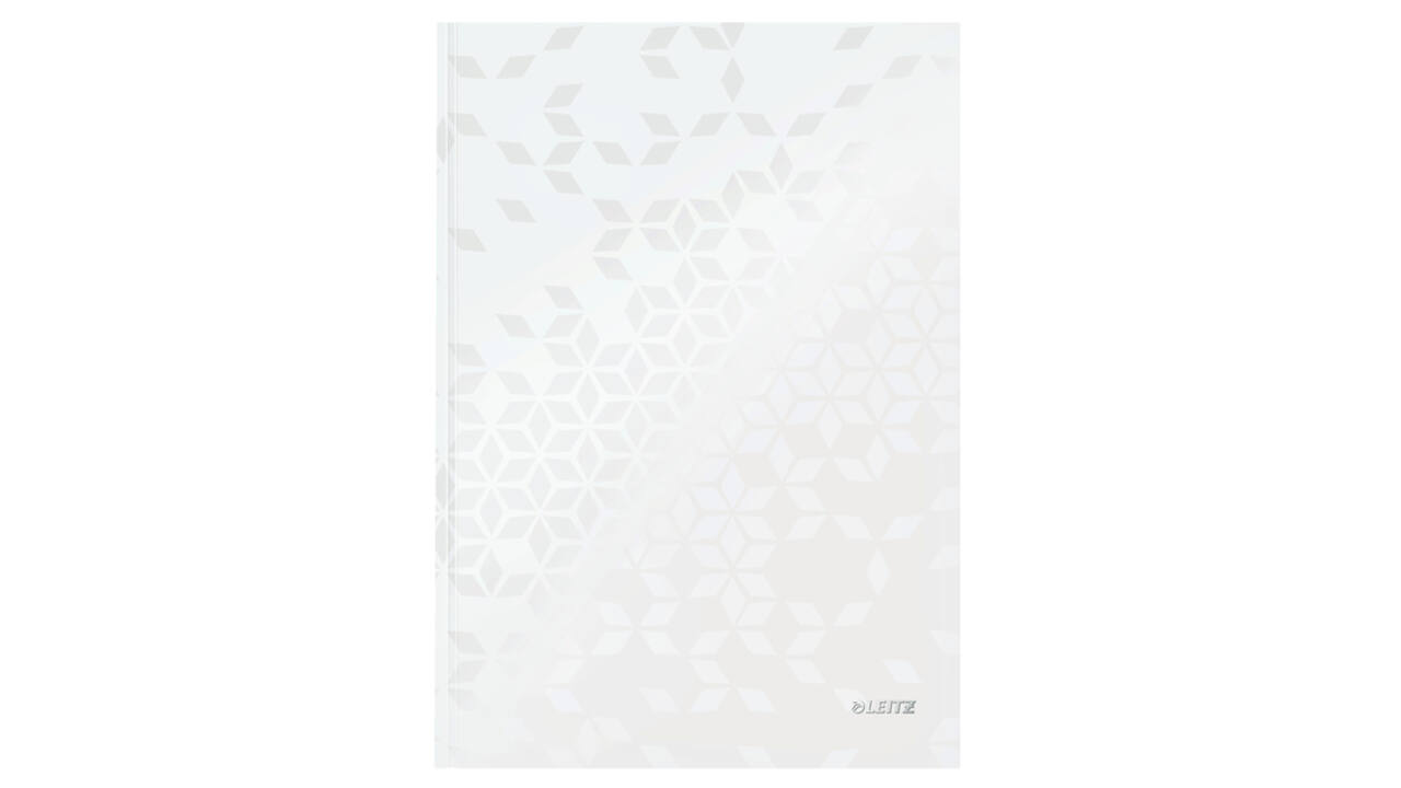 Notitieboek Leitz WOW A4 160blz 90gr lijn wit