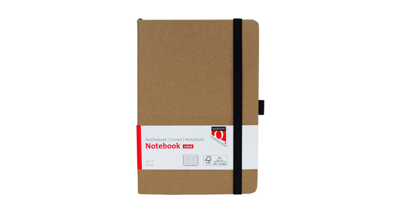 Notitieboek Quantore A5 lijn 192blz 80gr kraft