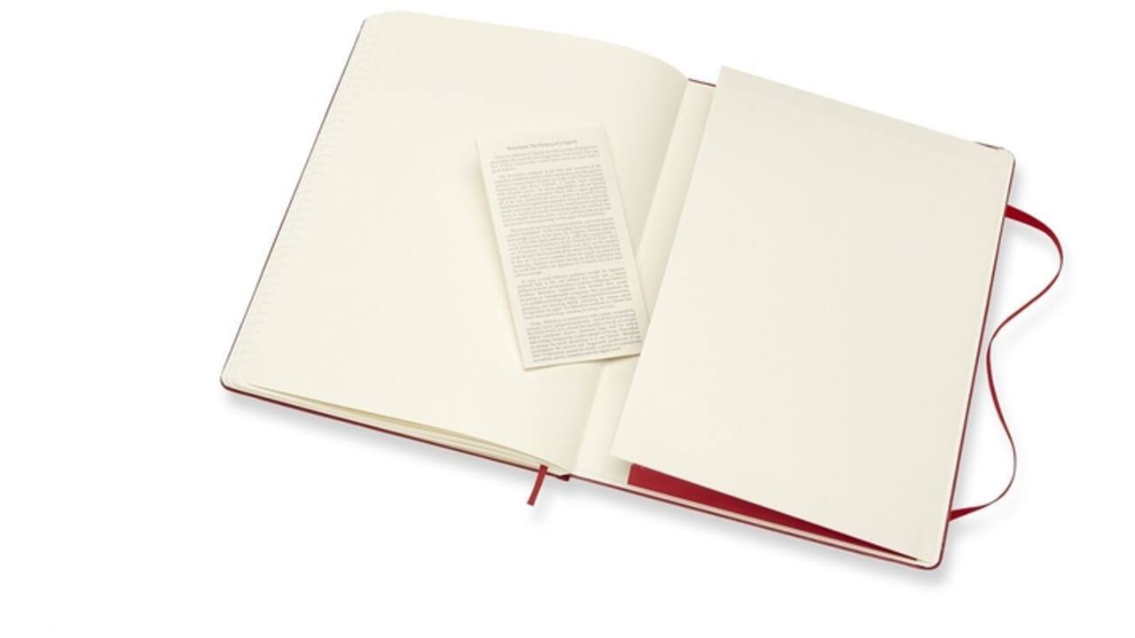 Notitieboek Moleskine XL 190x250mm lijn hard cover scarlet red