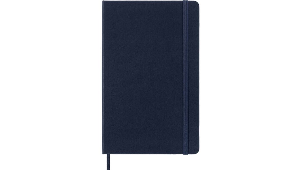 Notitieboek Moleskine large 130x210mm blanco hard cover sapphire blue
